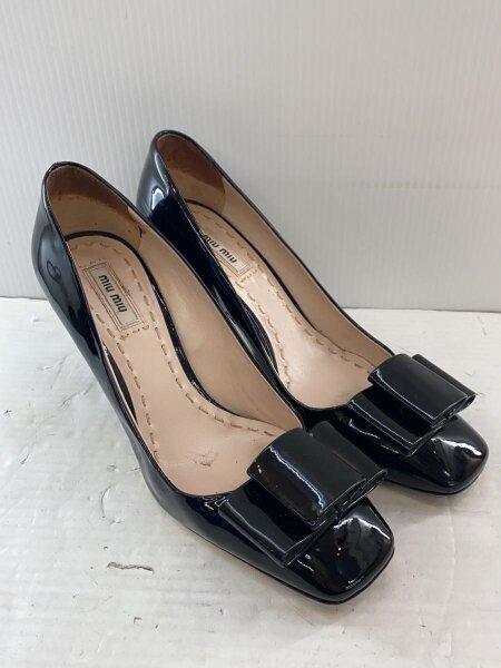 MIU MIU(ミュウミュウ) / パンプス/38/ブラック/エナメル// | 中古品の