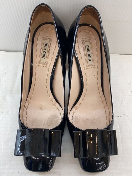 【美品】 miu miu 黒 エナメル パンプス バックル付き MIU MIU(ミュウミュウ) / パンプス/38/ブラック/エナメル// | 中古品の