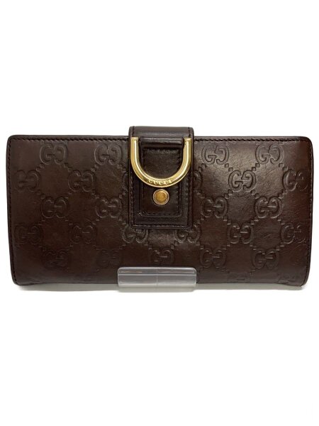 GUCCI(グッチ) / 長財布/レザー/BRW/総柄/レディース/154256・3731/W 