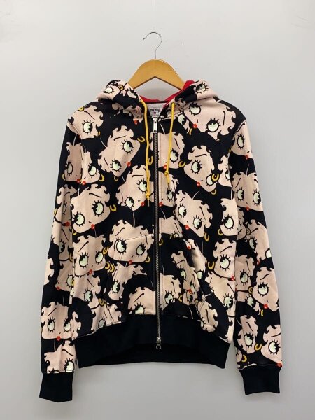 JOYRICH(ジョイリッチ) / ジップパーカー/M/コットン/BLK/総柄 