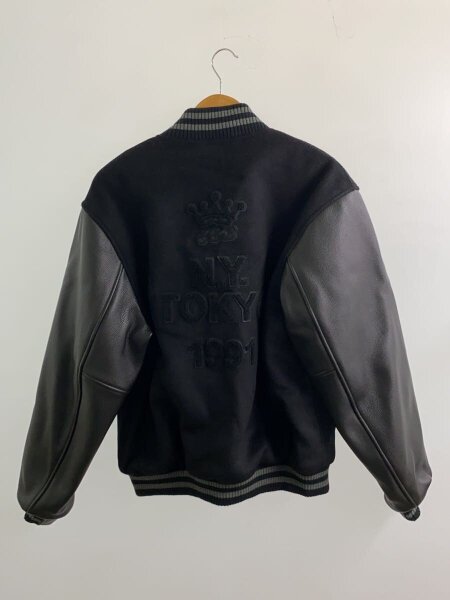 J.S.B. / Monogram Logo Varsity Jacket/スタジャン/L/レザー/BLK/50855199 J.S.B.(ジェイエスビー) / Monogram Logo Varsity Jacket/スタジャン/L