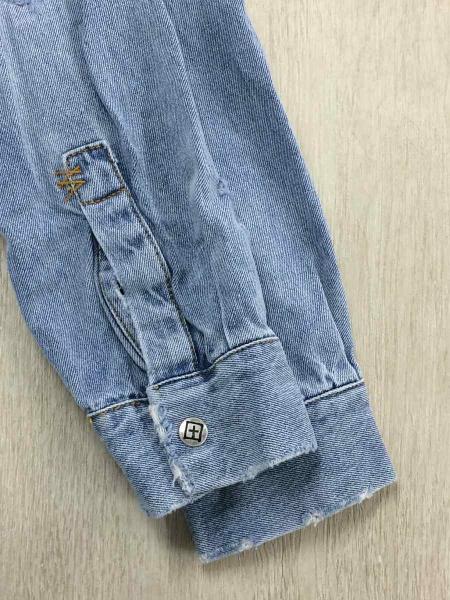 ksubi(スビ) / SAVAGE PATCH SHIRT VOLTAGE BLUE/ダメージ加工デニム 