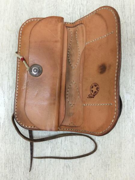 LUCKY JOHN◆クロコ型押し/コンチョ/内側ヨゴレ有/長財布/レザー/BRW 5%offクーポン牛革 薄型長財布 レディース クロコダイル