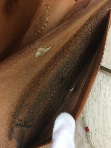 LUCKY JOHN◆クロコ型押し/コンチョ/内側ヨゴレ有/長財布/レザー/BRW 5%offクーポン牛革 薄型長財布 レディース クロコダイル