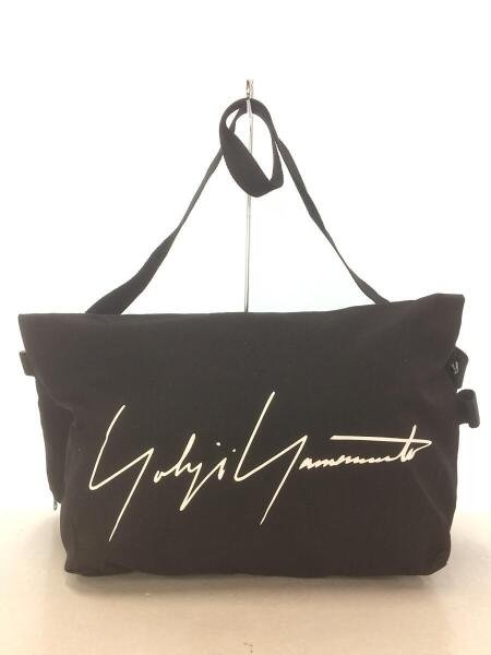 YOHJI YAMAMOTO(ヨウジヤマモト) / ロゴショルダーバッグ/コットン/BLK 