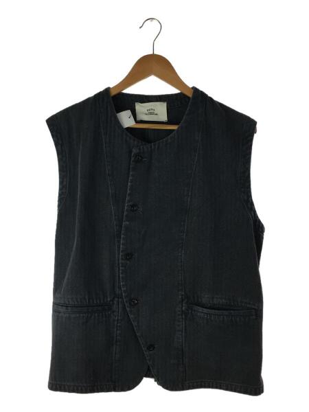 OUTIL(ウティ) / GILET HEM/HBT/ジレベスト/3/コットン/BLK/無地 