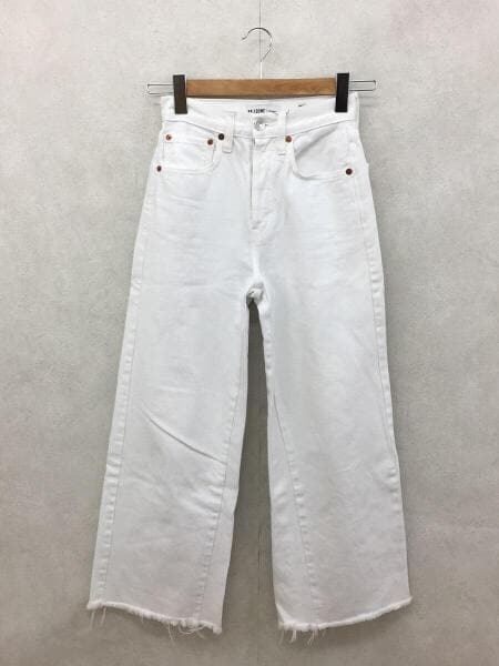 Re|Done◆ワイドパンツ/24/コットン/WHT/無地/2910600524/カットオフ スキニーパンツ レディース レザーパンツ 本革パンツ 大きい