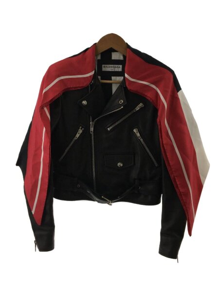 BALENCIAGA バレンシアガ ライダース 34(XXS位) 水色 【古着 BALENCIAGA バレンシアガ ライダース 34(XXS位) 水色 【古着