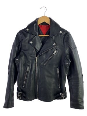 極美品✨DIESELディーゼルダブルライダースジャケット黒渋銀加工羊革