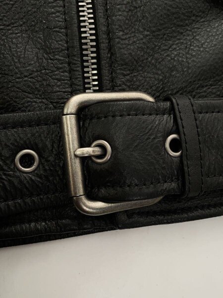 COACH　レザーブルゾン　48サイズ COACH(コーチ) / レザージャケット・ブルゾン/48/羊革/ネイビー/無地