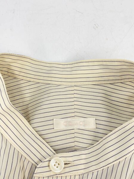 COMOLI / 長袖シャツ/L/コットン/CRM/ストライプ/j03-02002 COMOLI(コモリ) / 長袖シャツ/L/コットン/CRM/ストライプ/j03-02002