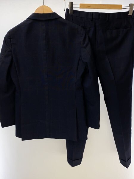 BEAMS F ビームスエフ セットアップ スーツ ネイビー チェック ウール