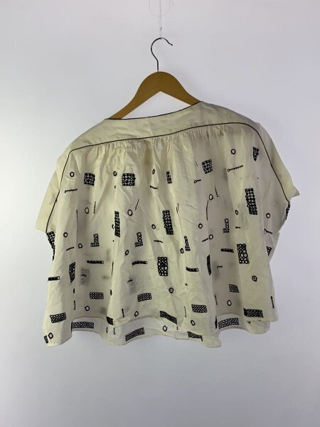 mina perhonen(ミナペルホネン) / 19SS/刺繍/半袖ブラウス/36/シルク 