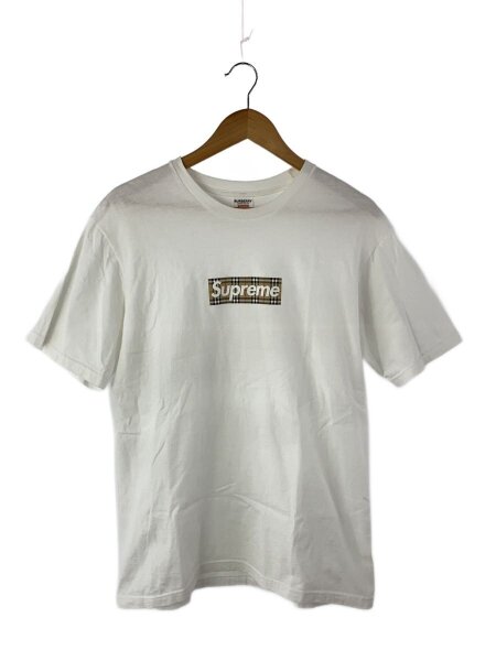 Supreme(シュプリーム) / Tシャツ/M/コットン/WHT/burberry box logo 
