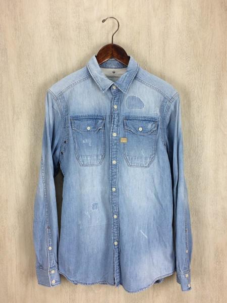 G-STAR RAW(ジースターロー) / WORKER SHIRT L/S/ダメージ&リペア加工 
