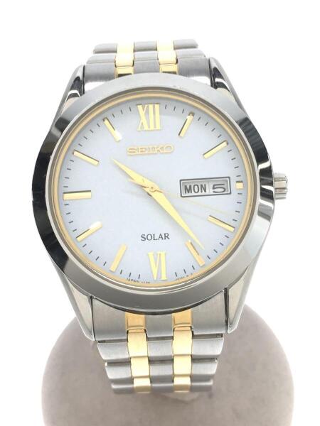 SEIKO(セイコー) / ソーラー腕時計/アナログ/ステンレス/WHT/SLV/SS 