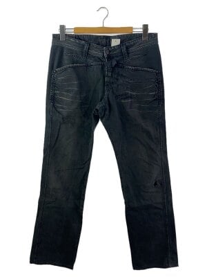 MARITHE FRANCOIS GIRBAUD / ストレートパンツ/M/デニム/IDG/M5-1005/ボタン欠品/裾ダメージ有 MARITHE FRANCOIS GIRBAUD(マリテフランソワジルボー) / ストレート