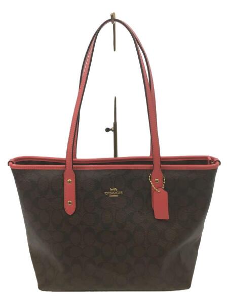 COACH(コーチ) / トートバッグ/BRW/ブラウン×ピンク/F58292/中古 COACH(コーチ) / トートバッグ/BRW/ブラウン×ピンク/F58292/中古