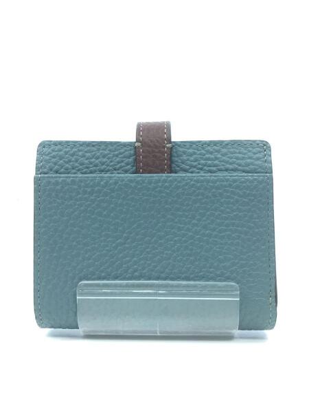 PELLE BORSA(ペレボルサ) / 2つ折り財布/牛革/BLU/無地/レディース