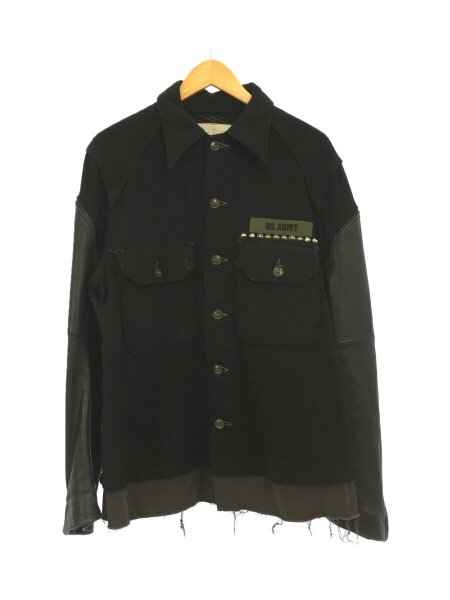 gilet(ジレ) / レザー切替し/スタッズ/リメイク/カットオフ加工 gilet(ジレ) / レザー切替し/スタッズ/リメイク/カットオフ加工