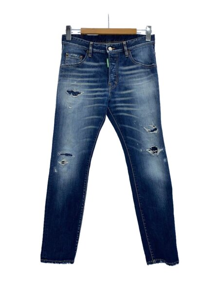 人気モデル】DSQUARED2 メープルリーフ 44 ダメージデニム パンツ 