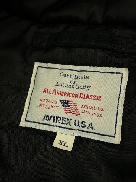 AVIREX(アヴィレックス) / フライトジャケット/中綿ジャケット/XL
