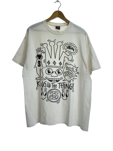 STUSSY(ステューシー) / 00s/キースヘリング/Tシャツ/XL/コットン/WHT 