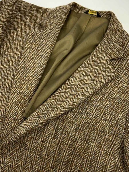 コ*ロ様 90s Harris Tweed ヘリンボーン テーラードジャケット 80s カナダ製 Harris Tweed ヘリンボーン ハリスツイード テーラード L