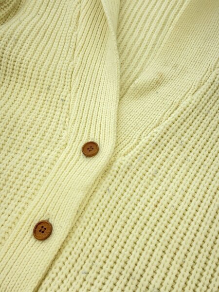 sears◆カーディガン(厚手)/M/ウール/NVY sears(シアーズ) ⁄ カーディガン(厚手)⁄M⁄アクリル⁄WHT⁄無地 | 古着の