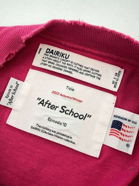 DAIRIKU(ダイリク) / 22AW/SCHOOL Embroidery Vintage Tee/長袖Tシャツ