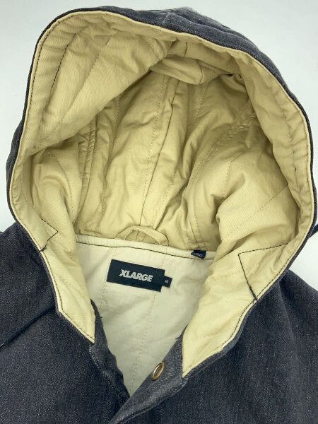 X-LARGE(エクストララージ) / 20AW/HOODED VARSITY DENIM JACKET/S/BLK 