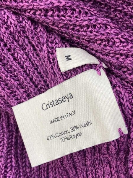 Cristaseya コットン ニットセーター XS Cristaseya(クリスタセヤ) / Washi Paper/ニット・セーター(薄手)/M