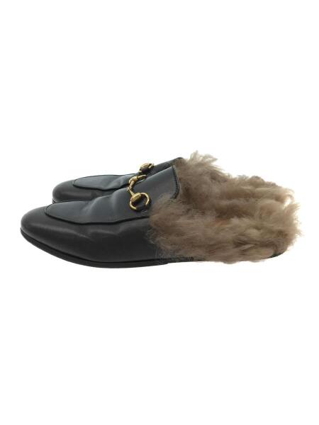 GUCCI(グッチ) / レザースリッパ/ファートリム/37/BLK/レザー | 中古品 