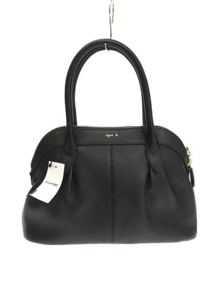 廃盤 00s agnes b. VOYAGE ハート型 レザーハンドバッグ 黒 【美品 