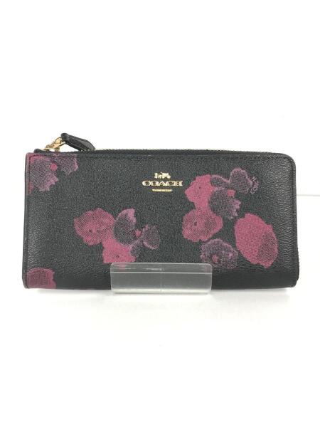 COACH(コーチ) / 長財布/ブラック/花柄/レディース/L字ファスナー 