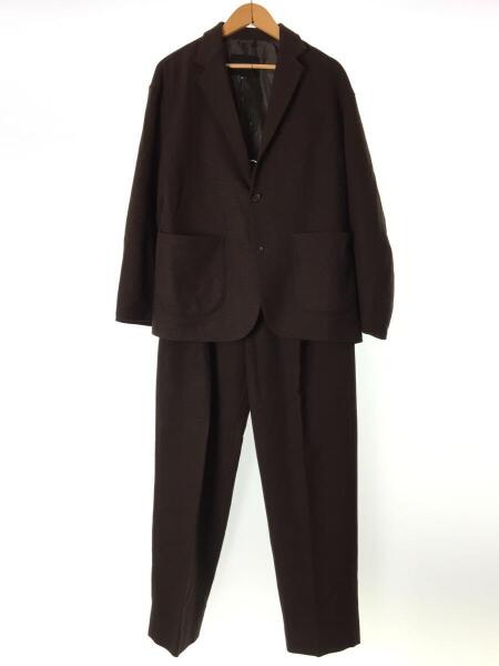 グラシア× ニコアンド パンツスーツ オフィスカジュアル ノーカラー 黒 M