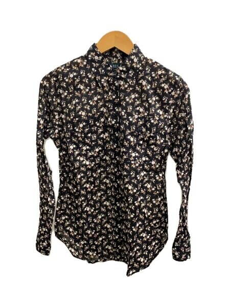 RALPH LAUREN(ラルフローレン) / 長袖ブラウス/XS/コットン/GRY/花柄 