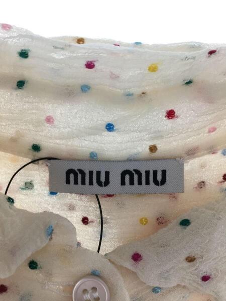 MIU MIU(ミュウミュウ) / 長袖ブラウス/36/--/IVO/ドット/キャンディー 