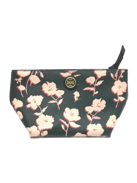 TORY BURCH(トリーバーチ) / ポーチ/レザー/グリーン/花柄 | 中古品の 