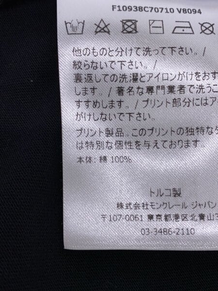 MONCLER(モンクレール) / Tシャツ/S/コットン/BLK/プリント