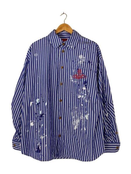 ヴィヴィアンウエストウッド レッドレーベル レジメ ストライプ シャツ