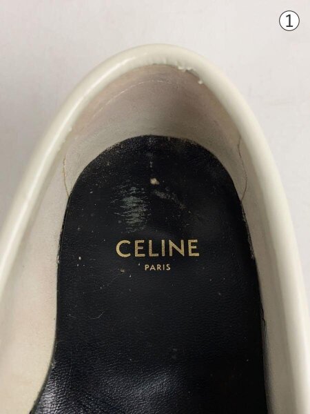 CELINE(セリーヌ) / トリオンフチェーン付きローファー/36.5/ホワイト