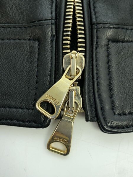 EMMETI(エンメティ) / シングルライダースジャケット/48/羊革/BLK