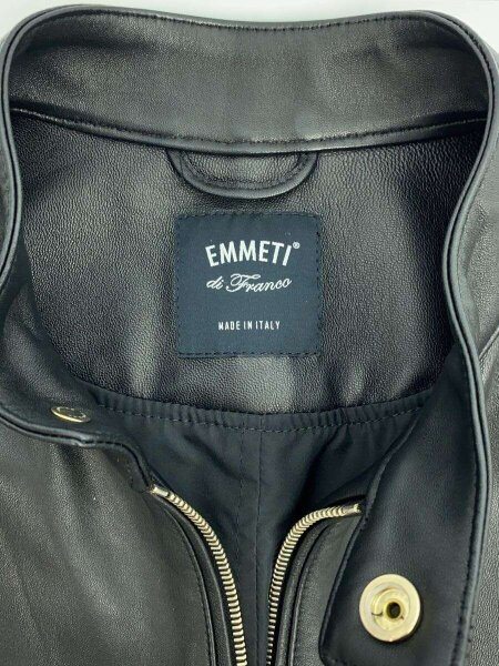 EMMETI(エンメティ) / シングルライダースジャケット/48/羊革/BLK