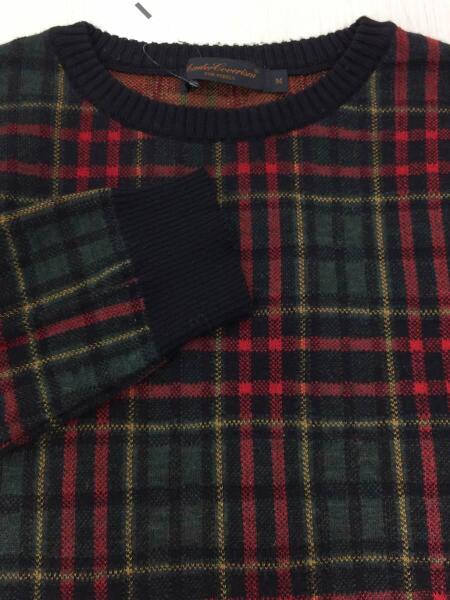 UNDERCOVER(アンダーカバー) / チェックニット/M/アクリル/GRN 