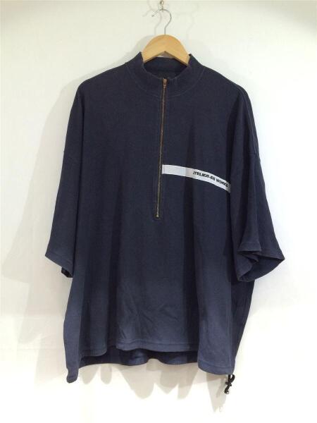 ESSAY(エッセイ) / 18SS/TS-2 HALFZIP-SHIRT/M/コットン/NVY