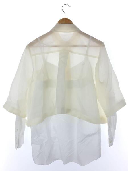 sacai(サカイ) / 21SS/Organza and Poplin Shirt/長袖ブラウス/1/21 