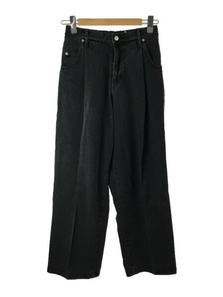 NEON SIGN(ネオンサイン) / W BLACK WIDE DENIM SLACKS/44/デニム/BLK 