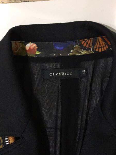 CIVARIZE(シヴァーライズ) / 7分袖切り替えポンチライダースジャケット 