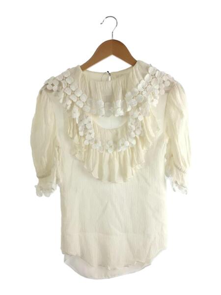 Chloe(クロエ) / シルク混半袖ブラウス/34/コットン/WHT/18SHT78 